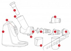 Penta  G21 Gracioso horizontal Konyhai term&eacute;kek - Konyhai kisg&eacute;p (elők&eacute;sz&iacute;t&eacute;s / feldolgoz&aacute;s) - Gy&uuml;m&ouml;lcs centrifuga / pr&eacute;s - 521035