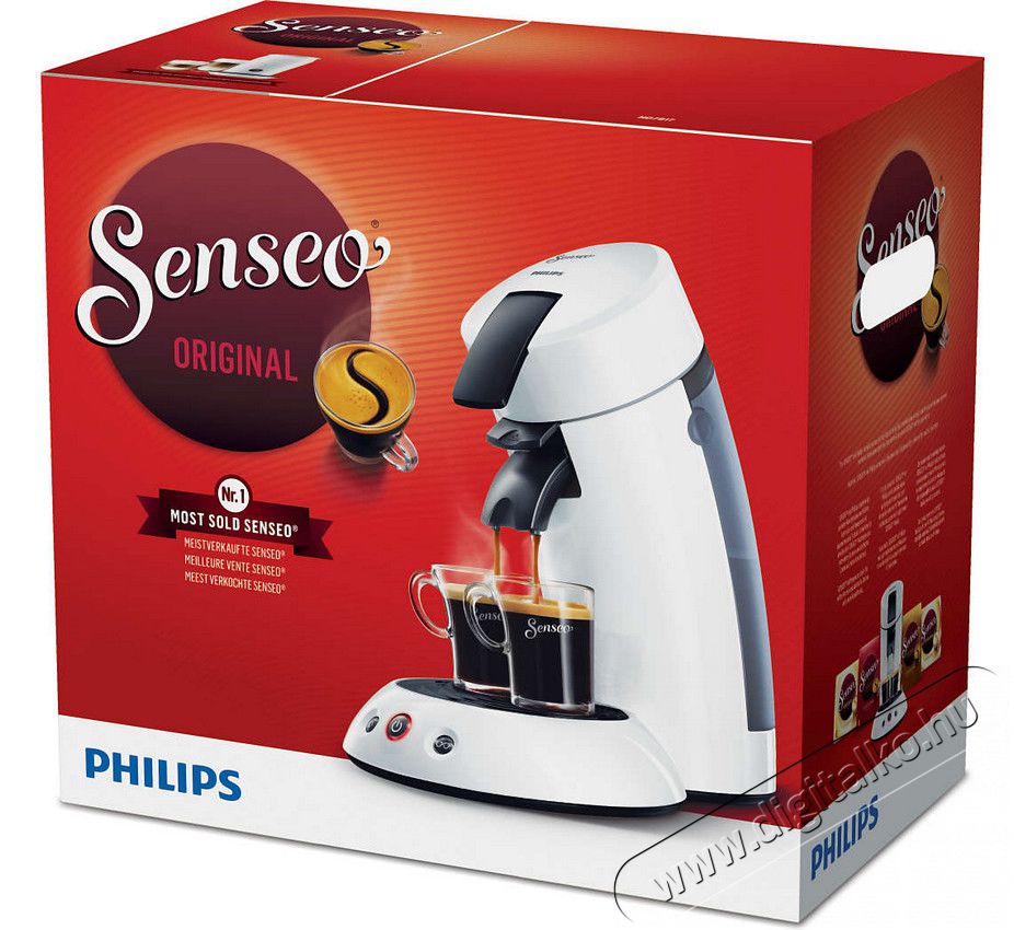 PHILIPS HD7817/10 kávéfőző - fehér Konyhai termékek - Kávéfőző / kávéörlő / kiegészítő - Kapszulás / podos kávéfőző - 299051