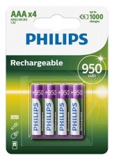PHILIPS R03B4A95 AAA (950mAh) akkumulátor Akkuk és töltők - Elem méretű akku és töltő - Akku - 312591