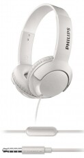 PHILIPS SHL3075WT/00 Bass+ mikofonos fejhallgató - fehér Audio-Video / Hifi / Multimédia - Fül és Fejhallgatók - Fejhallgató mikrofonnal / headset - 325805