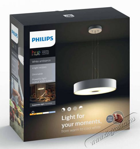 PHILIPS Fair Hue pendant white 1x39W + DIMSwitch 4033931P7-fali l&aacute;mpa H&aacute;ztart&aacute;s / Otthon / K&uuml;lt&eacute;r - Vil&aacute;g&iacute;t&aacute;s / elektromoss&aacute;g - Fali / mennyezeti l&aacute;mpa - 328682