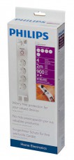 PHILIPS SPN3040C/10 4 csatlakozós túlfeszültségvédő - fehér Háztartás / Otthon / Kültér - Világítás / elektromosság - Hálózati elosztó / hosszabbító / adapter - 332747