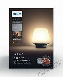 PHILIPS Wellness Hue table lamp black 1x9.5W E27 White Ambiance bulb + DIMSwitch 4080130P7-asztali lámpa Háztartás / Otthon / Kültér - Világítás / elektromosság - Asztali lámpa - 328998