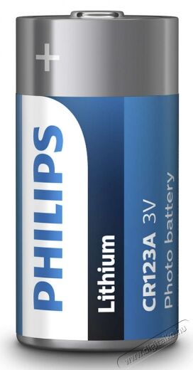 PHILIPS CR123A/01B 3V Lithium elem Akkuk és töltők - Elem - 362090