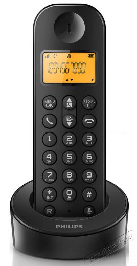 PHILIPS D1201B/53 vezeték nélküli telefon Mobil / Kommunikáció / Smart - DECT / cordless telefon - 301119