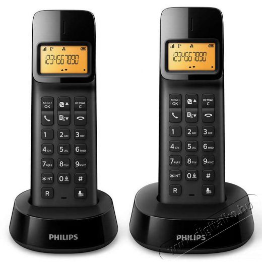 PHILIPS D1402B/53 vezeték nélküli telefon Mobil / Kommunikáció / Smart - DECT / cordless telefon - 332044