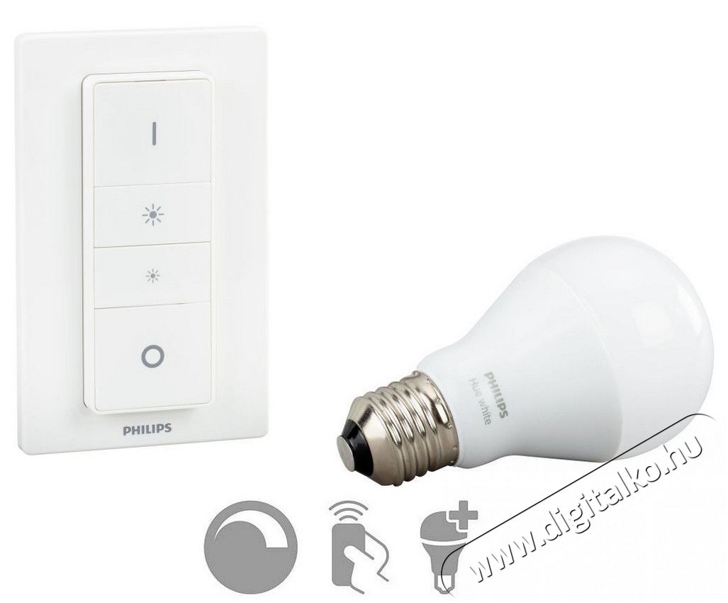 PHILIPS 929001137007 HUE Dimming kit kapcsoló E27 fényforrással Háztartás / Otthon / Kültér - Világítás / elektromosság - Lámpa kiegészítő - 301306