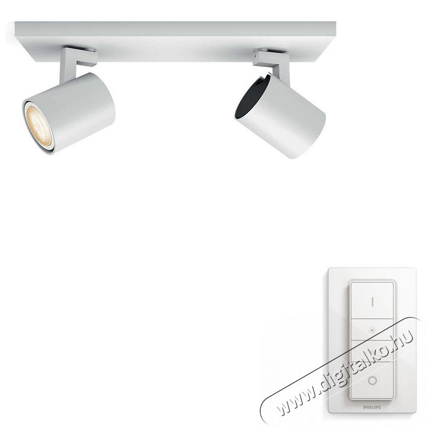 PHILIPS Runner Hue bar/tube white 2x5.5W GU10 White Ambiance spot + DIMSwitch 5309231P7 H&aacute;ztart&aacute;s / Otthon / K&uuml;lt&eacute;r - Vil&aacute;g&iacute;t&aacute;s / elektromoss&aacute;g - Fali / mennyezeti l&aacute;mpa - 328916