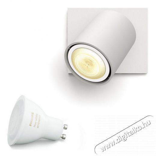 PHILIPS Runner HUE GU10 5,5W kieg&eacute;sz&iacute;tő fali szpot l&aacute;mpa feh&eacute;r 5309031P8 H&aacute;ztart&aacute;s / Otthon / K&uuml;lt&eacute;r - Vil&aacute;g&iacute;t&aacute;s / elektromoss&aacute;g - Fali / mennyezeti l&aacute;mpa - 351416