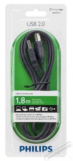 PHILIPS SWU2112/10 USB kábel Fotó-Videó kiegészítők - Kábel - USB kábel - 301202