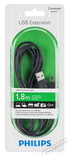 PHILIPS SWU2212/10 USB hosszabbító kábel Fotó-Videó kiegészítők - Kábel - USB kábel - 301203