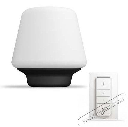 PHILIPS Wellness Hue table lamp black 1x9.5W E27 White Ambiance bulb + DIMSwitch 4080130P7-asztali lámpa Háztartás / Otthon / Kültér - Világítás / elektromosság - Asztali lámpa - 328998