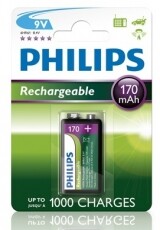 PHILIPS 9VB1A17 (170mAh), 9V akkumulátor Akkuk és töltők - Elem méretű akku és töltő - Akku - 312547