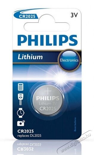 PHILIPS CR2025 lítium gombelem Akkuk és töltők - Elem - 301131