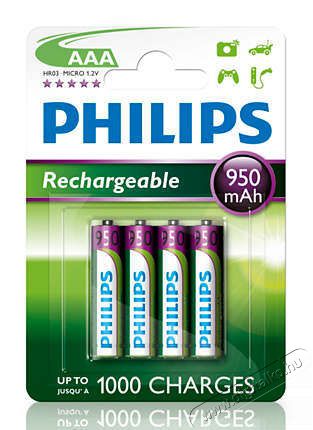 PHILIPS R03B4A95 AAA (950mAh) akkumulátor Akkuk és töltők - Elem méretű akku és töltő - Akku - 312591