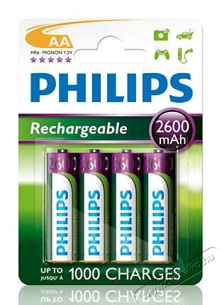 PHILIPS R6B4B260 akkumulátor elem 4db (2600mAh) Akkuk és töltők - Elem méretű akku és töltő - Akku - 312599