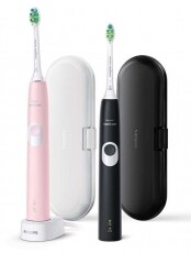 PHILIPS HX6800/35 Series 4300 Sonicare ProtectiveClean elektromos fogkefe dupla szett - fekete/rózsaszín Szépségápolás / Egészség - Száj / fog ápolás - Elektromos fogkefe - 361855