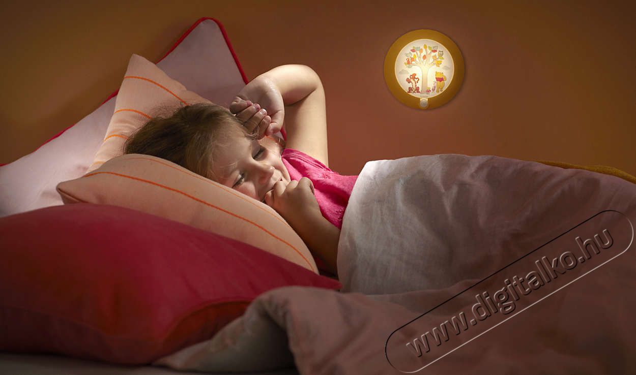 PHILIPS 717653416 Micimackó éjjeli fény, fali lámpa Háztartás / Otthon / Kültér - Világítás / elektromosság - Éjszakai irányfény - 305368