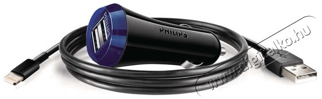 PHILIPS DLP2257V/10 kettős USB töltő Autóhifi / Autó felszerelés - Autós töltő / szivargyújtó adapter - 301112