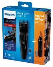 PHILIPS Series 3000 HC3510/85 hajvágó és orrszőrnyíró szett Szépségápolás / Egészség - Hajápolás - Haj / szakáll vágó, nyíró - 350660