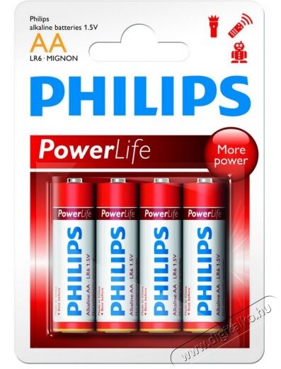 PHILIPS LR6P4B/10 elem - 4db Akkuk és töltők - Elem - 362095