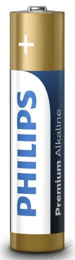 PHILIPS LR03M4B/10 Premium Alkaline AAA elem - 4db Akkuk és töltők - Elem - 362100
