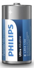 PHILIPS LR14E2B/10 Ultra Alkaline elem - 2db Akkuk és töltők - Elem - 362104