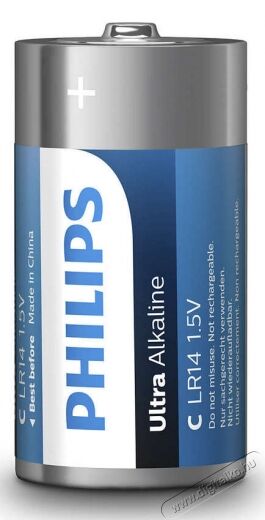 PHILIPS LR14E2B/10 Ultra Alkaline elem - 2db Akkuk és töltők - Elem - 362104