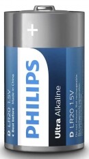 PHILIPS LR20E2B/10 Ultra Alkaline elem - 2db Akkuk és töltők - Elem - 362105