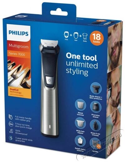 PHILIPS MG7770/15 Multigroom Series 7000 multifunkciós szőrtelenítő és -formázó készülék Szépségápolás / Egészség - Szőrtelenítő / borotva - Arc- és testszőrzet vágó, formázó - 342328
