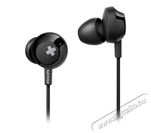 PHILIPS SHE4305BK/00 Bass+ mikrofonos fülhallgató - fekete Audio-Video / Hifi / Multimédia - Fül és Fejhallgatók - Fülhallgató mikrofonnal / headset - 350703