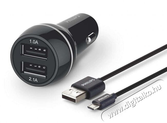 PHILIPS DLP2357U/10 USB autós töltő Autóhifi / Autó felszerelés - Autós töltő / szivargyújtó adapter - 301145