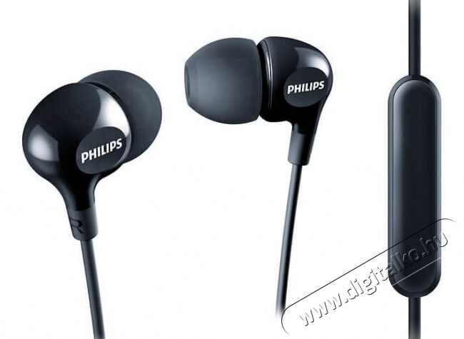 PHILIPS SHE3555BK/00 mikrofonos fülhallgató - fekete Audio-Video / Hifi / Multimédia - Fül és Fejhallgatók - Fülhallgató mikrofonnal / headset - 325796