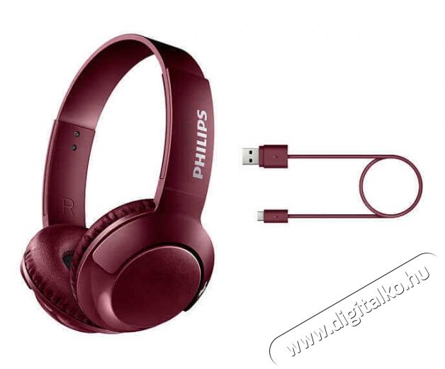 PHILIPS SHB3075RD/00 Bluetooth fejhallgató- piros Audio-Video / Hifi / Multimédia - Fül és Fejhallgatók - Fejhallgató - 334237