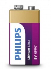 PHILIPS 6FR61LB1A/10 9V litium elem Akkuk és töltők - Elem - 362091