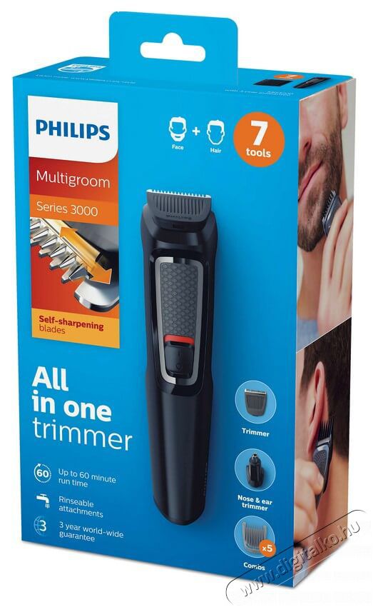 PHILIPS MG3720/15 Multigroom series 3000 szőrtelenítő Szépségápolás / Egészség - Hajápolás - Haj / szakáll vágó, nyíró - 332139