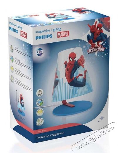 PHILIPS 717644016 Pókember asztali lámpa Háztartás / Otthon / Kültér - Világítás / elektromosság - Asztali lámpa - 301137
