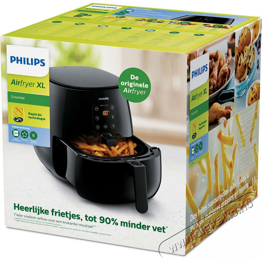 PHILIPS Viva Collection RapidAir Airfryer XL HD9260/90 meleg levegős sütő Konyhai termékek - Konyhai kisgép (sütés / főzés / hűtés / ételkészítés) - Olajsütő - 361879