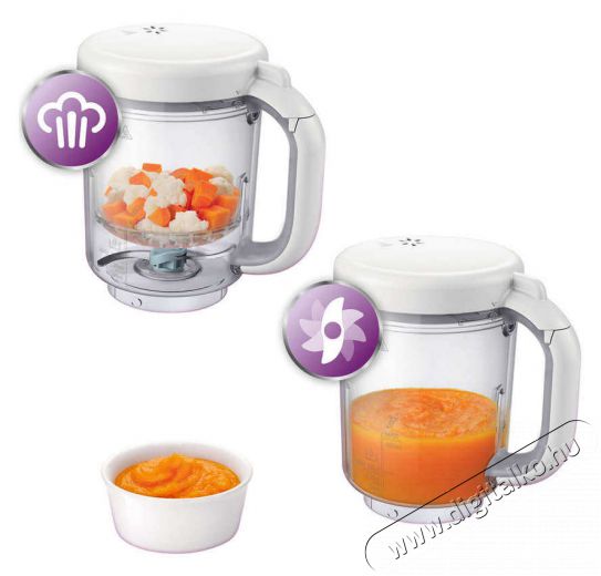 PHILIPS Avent SCF862/02 pároló és turmixgép 2-az 1-ben Konyhai termékek - Konyhai kisgép (előkészítés / feldolgozás) - Turmixgép - 342289