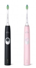 PHILIPS HX6800/35 Series 4300 Sonicare ProtectiveClean elektromos fogkefe dupla szett - fekete/rózsaszín Szépségápolás / Egészség - Száj / fog ápolás - Elektromos fogkefe - 361855