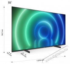 PHILIPS 55 55PUS7506/12 4K UHD Saphi Smart LED TV Televíziók - LED televízió - UHD 4K felbontású - 373576