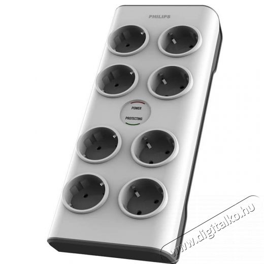 PHILIPS SPN7080WA/58 túlfeszültségvédő elosztó Háztartás / Otthon / Kültér - Világítás / elektromosság - Hálózati elosztó / hosszabbító / adapter - 378977