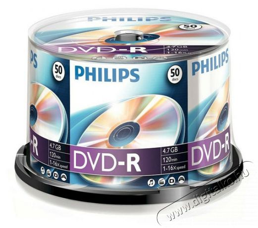 PHILIPS DVD-R 4,7 Gb Írható DVD 50db/henger Iroda és számítástechnika - Számítógép tartozék - CD / DVD tartó / tasak - 386204