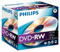 PHILIPS DVD-RW47 4x újraírható DVD lemez Iroda és számítástechnika - Számítógép tartozék - CD / DVD tartó / tasak - 392127