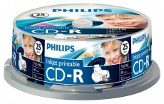 PHILIPS CD-R80IW 52x nyomtatható cake box lemez 25db/csomag Iroda és számítástechnika - Számítógép tartozék - CD / DVD tartó / tasak - 398208