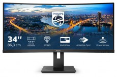 PHILIPS Ívelt VA monitor 34 345B1C, 3440x1440, 21:9, 300 cd/m2, 5ms, HDMI/DisplayPort/USB-C/4xUSB, LAN, hangszóró  Iroda és számítástechnika - Monitor - Monitor - 484197