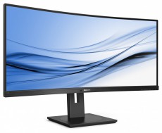 PHILIPS Ívelt VA monitor 34 345B1C, 3440x1440, 21:9, 300 cd/m2, 5ms, HDMI/DisplayPort/USB-C/4xUSB, LAN, hangszóró  Iroda és számítástechnika - Monitor - Monitor - 484197