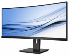 PHILIPS Ívelt VA monitor 34 345B1C, 3440x1440, 21:9, 300 cd/m2, 5ms, HDMI/DisplayPort/USB-C/4xUSB, LAN, hangszóró  Iroda és számítástechnika - Monitor - Monitor - 484197