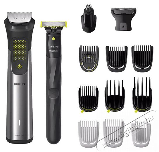 PHILIPS MG9552/15 Series 9000 Multifunkciós trimmer szett, ezüst, 27 vágási beállítás Szépségápolás / Egészség - Hajápolás - Haj / szakáll vágó, nyíró - 493782