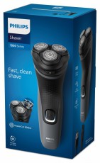 PHILIPS Shaver Series 1000 S1142/00, nedves és száraz borotválkozás, vezeték nélküli, 4D rugalmas fejek, önélező pengék, 40 perc, védőburkolat, sötétszürke Szépségápolás / Egészség - Szőrtelenítő / borotva - Férfi borotva - 493776